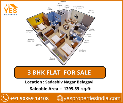 3-BHK Flats For Sale In Sadashiv Nagar, Belagavi | Perfect Blend of Luxury,