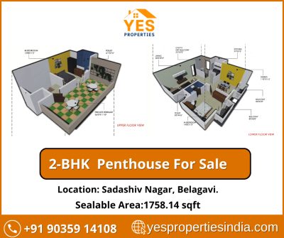 Luxury 2-BHK Penthouse for Sale in Sadashiv Nagar, Belagavi – 1758.14 sq. ft. of Elegant Living