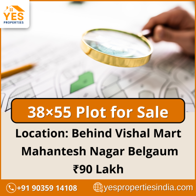 Prime 38x55 NA Plot for Sale in Mahantesh Nagar Belagavi