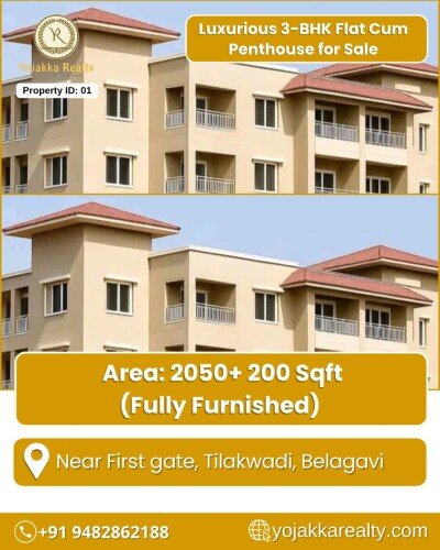 3 BHK Flat cum Penthouse for Sale in Tilakwadi, Belagavi