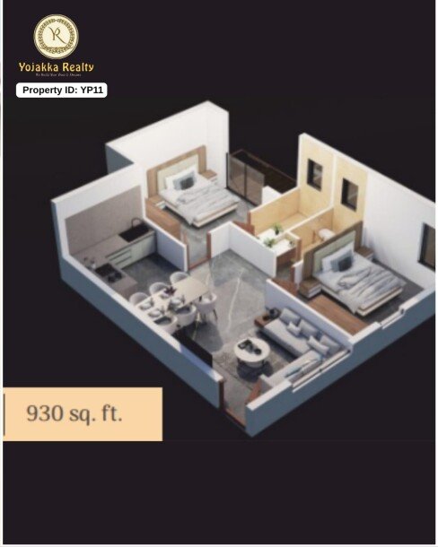 2 BHK Compact & Smart Home – Floor 1 (930 sq. ft.) | Belagavi-1